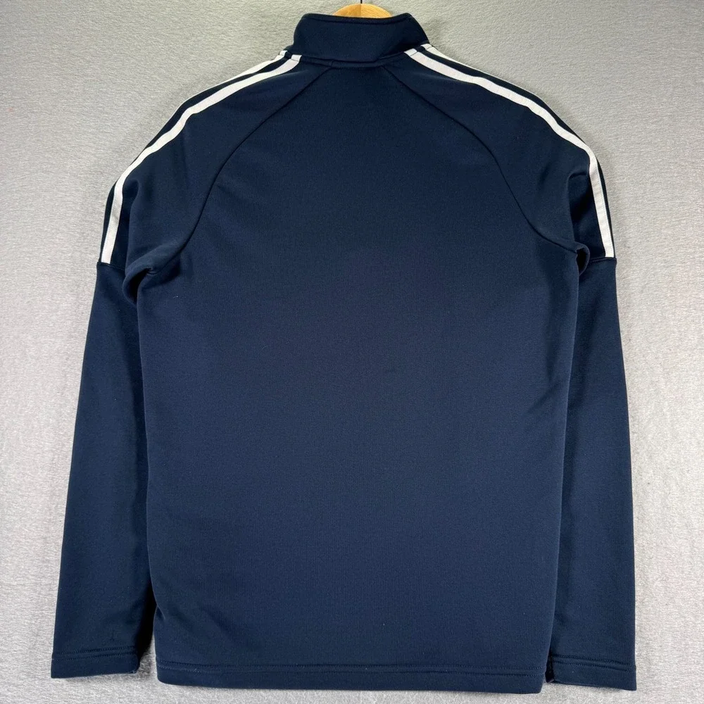 Adidas Golf Quarter Zip Sweater Mens Small Blue‎ Fleece Performance Athleisure